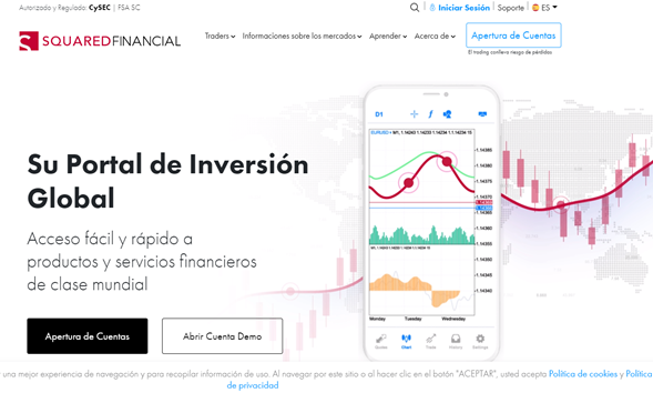 página principal squared financial